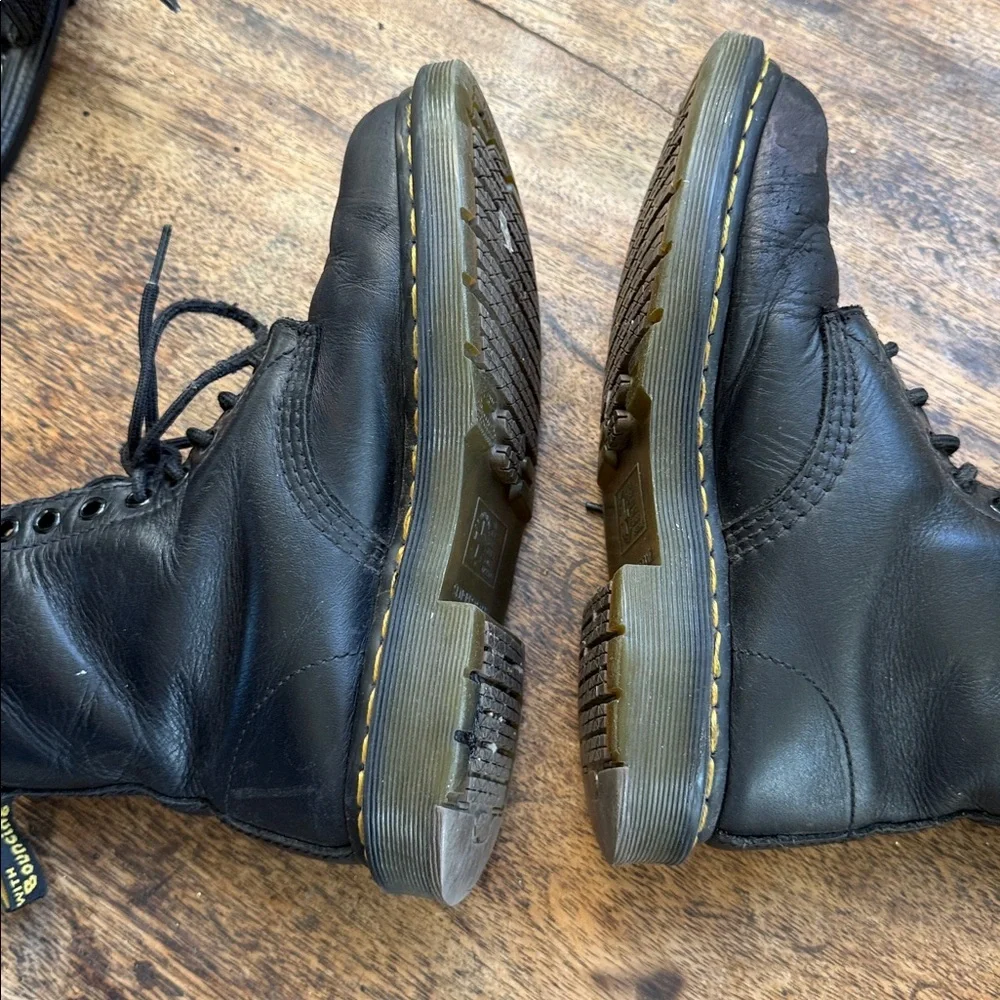 Dr. Martens Black Leather Combat Boots - Picture 8 of 12
